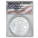 2002 Silver Eagle ANACS MS70