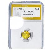 1915-S Pan-Pac Dollar PGA MS64