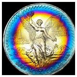 1985 Toned Mexico Silver 1 Onza Libertad  SUPERB