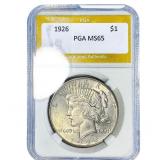 1926 Silver Peace Dollar PGA MS65