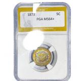 1873 Shield Nickel PGA MS64+