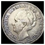 1926 Netherlands Silver 25 Cents
