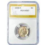 1938-D Buffalo Nickel PGA MS67