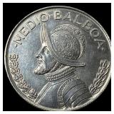 1962 Panama Silver 1/2 Balboa