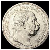 1915 Hungary Silver 1 Korona