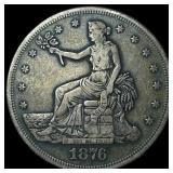 1876-S Silver Trade Dollar NEARLY UNCIRCULATED