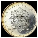 1963 Vatican City- Sede Vacante Silver 500 Lire KM