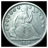 1839-O Silver Seated Liberty Dime LIGHTLY CIRCULAT