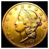 1861-S $20 Gold Double Eagle