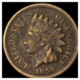 1859 Copper-Nickel Indian Head Cent LIGHTLY CIRCUL