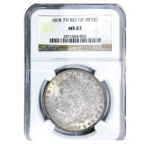1878 7TF Morgan Silver Dollar NGC MS63
