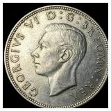1944 Great Britain Silver 1/2 Crown