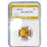 1952-D Wheat Cent PGA MS67 RD