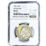1936 Cleveland Half Dollar NGC MS66
