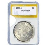 1878-S Morgan Silver Dollar PGA MS64