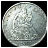 1861-S Silver Half Dollar CLOSELY UNCIRCULATED