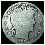 1906-O Silver Barber Half Dollar NICELY CIRCULATED
