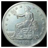 1876-S Silver Trade Dollar NEARLY UNCIRCULATED