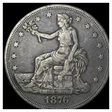1876-S Silver Trade Dollar NEARLY UNCIRCULATED