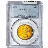 1899 $10 Gold Eagle PCGS MS61