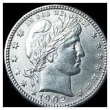 1902 Silver Barber Quarter Dollar  UNCIRCULATED
