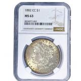 1882-CC Morgan Silver Dollar NGC MS63