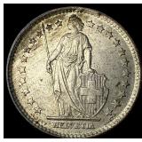1961 Switzerland Silver 2 Franc