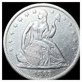 1863-S Silver Seated Liberty Half Dollar  UNCIRCU