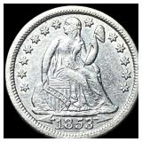 1853 Arrows Seated Liberty Dime UNCIRCULATED