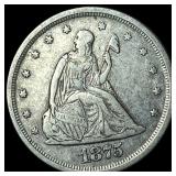 1875-S Silver Twenty Cents NEARLY UNCIRCULATED