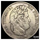 1832 France Silver 5 Francs