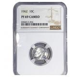 1962 Roosevelt Dime NGC PF69 Cameo