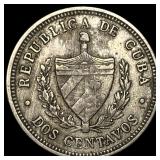 1915 Cuba Silver 2 Centavos
