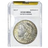 1921 Morgan Silver Dollar HCGS MS64