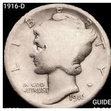 1916-D Mercury Dime NICELY CIRCULATED