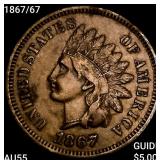 1867/67 Indian Head Cent HIGH GRADE
