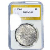 1900 Morgan Silver Dollar PGA MS65