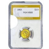 1903 $2.50 Gold Quarter Eagle PGA MS65