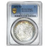 1878 7TF Rev 78 Morgan Silver Dollar PCGS MS63
