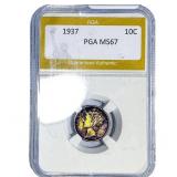 1937 Mercury Silver Dime PGA MS67