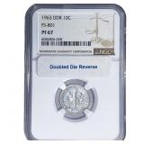 1963 DDR Roosevelt Dime NGC PF67