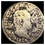 1828 Italy Piedmont-Sardinia Silver 50 Centesimi