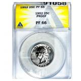 1952 Washington Silver Quarter ANACS PF66 Super Bi