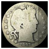 1892 Silver Barber Half Dollar NICELY  CIRCULATED