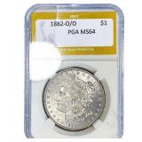 1882-O/O Morgan Silver Dollar PGA MS64