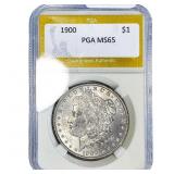 1900 Morgan Silver Dollar PGA MS65