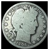 1906-D Silver Barber Half Dollar NICELY CIRCULATED