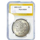 1882-O/O Morgan Silver Dollar PGA MS64