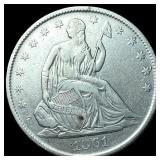 1861-O Silver Half Dollar NEARLY UNCIRCULATED