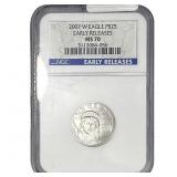 2007-W Platnium Eagle $25 NGC MS70